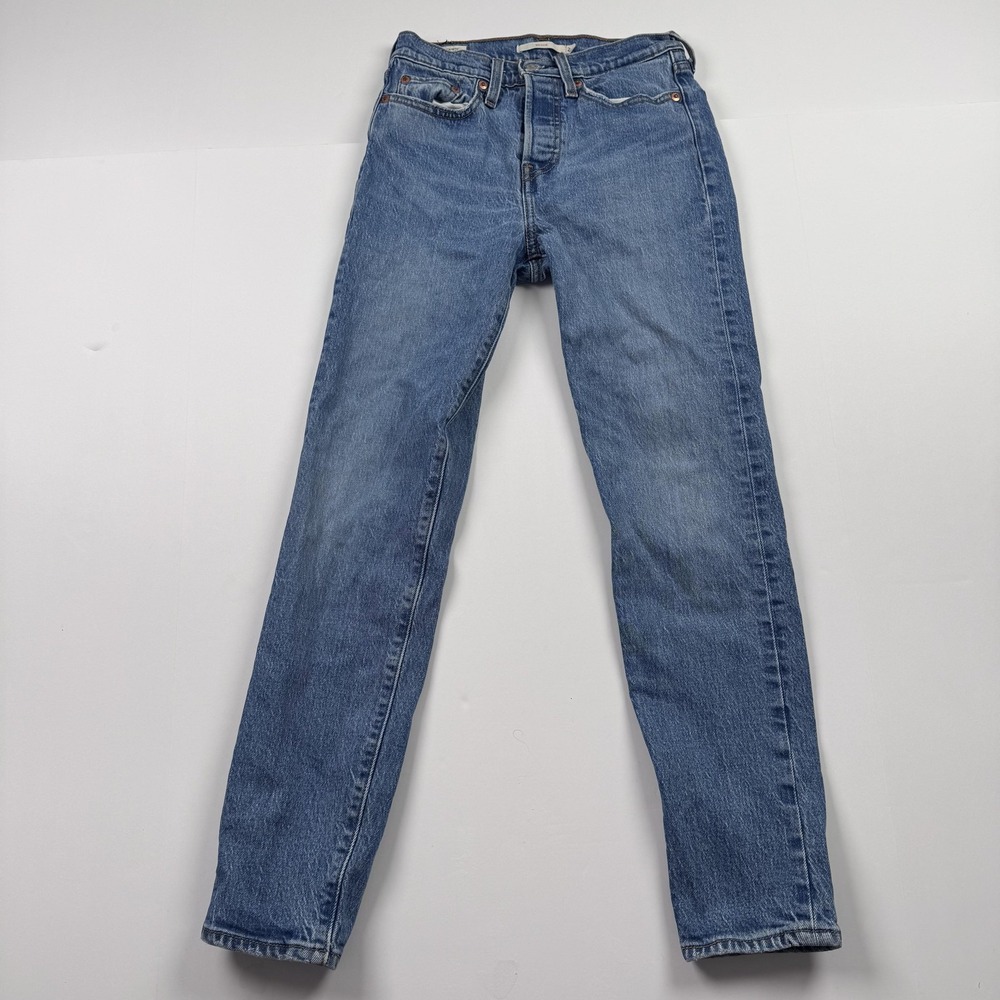 Levis Wedgie Jeans Womens 24 (23x26) Blue High Rise Straight Leg Ankle Premium